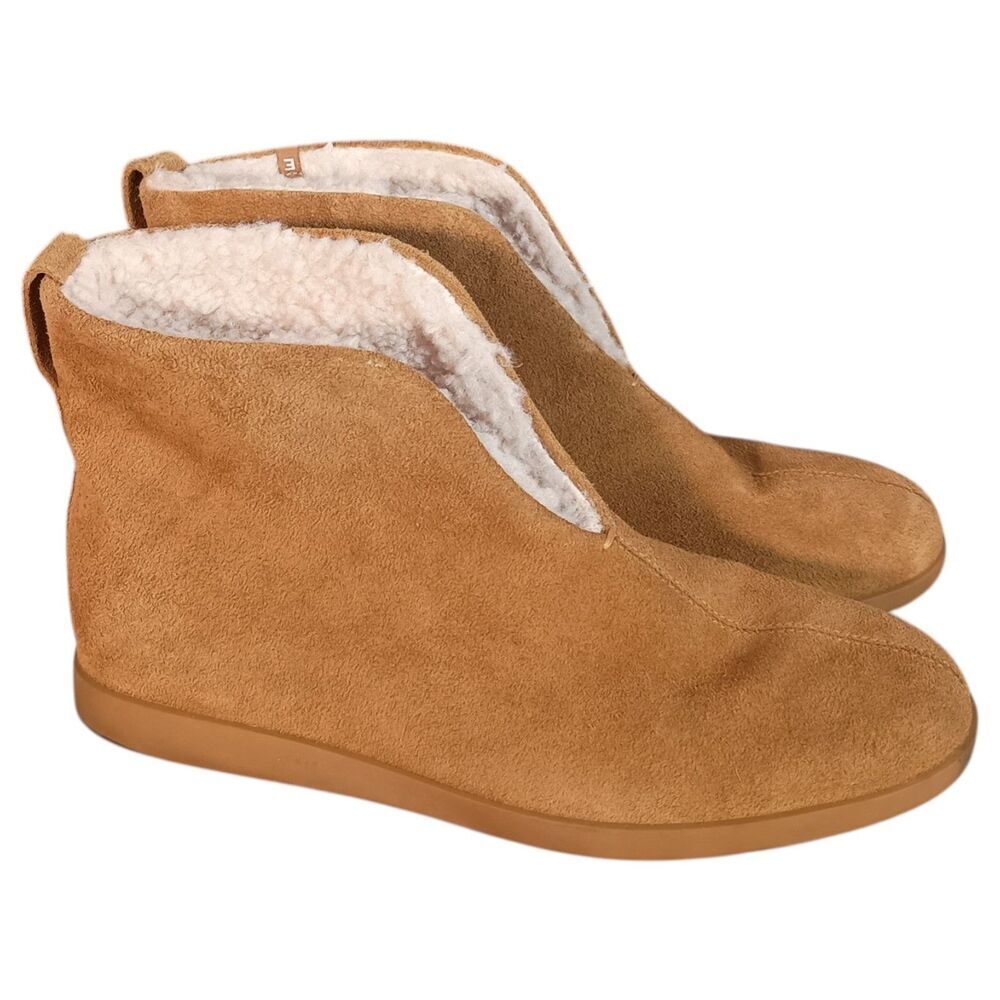 Everlane Boots Womens 6 ReNew Slipper Faux Fur Ankle Round Toe Winter - Picture 2 of 12